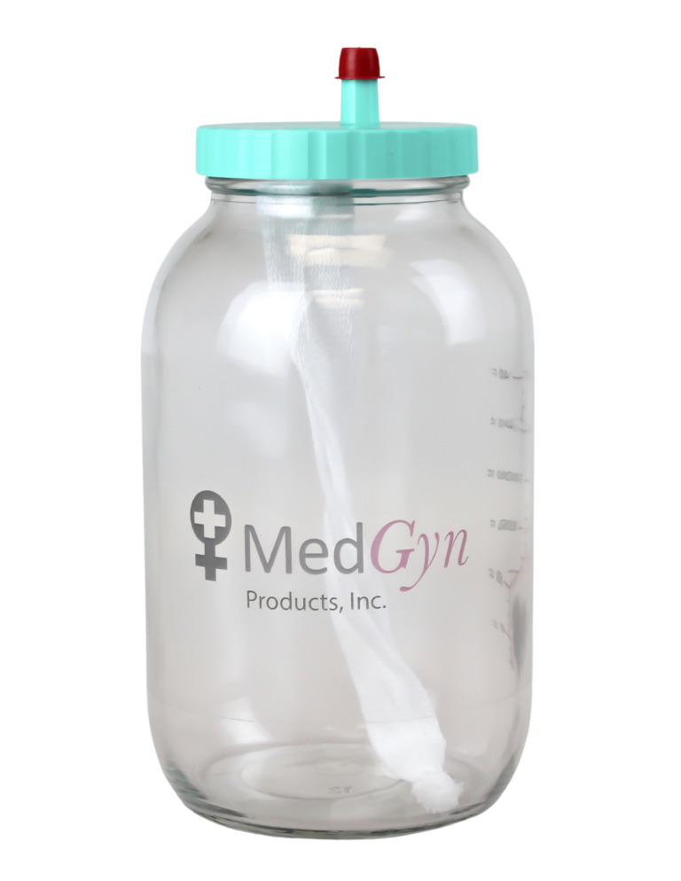 Glass Collection Jar & Disposable Collection Jar Lid MedGyn